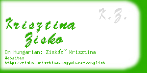 krisztina zisko business card